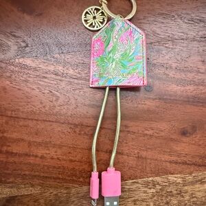 Lilly Pulitzer Pink and Gold USB Cable